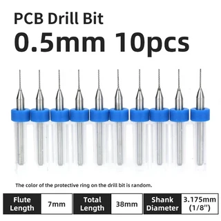 TOOLEYE 10개 0.1-1.0mm PCB 드릴 비트 마이크로 초경 드릴 비트 인쇄 회로 기판 목재 모델링 미니 CNC 금, 16 PCB 0.5mm 10pcs