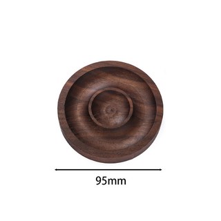 黑衛桃原木手串展示盤 首飾收納盤 木質展示盤, 胡桃圓形, 1個