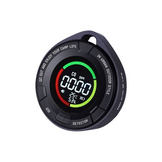 ADAMOUTDOOR 一氧化碳偵測警報器 防瓦斯中毒警報器 天然氣煤氣偵測器 警報器 露營小物 煤油暖爐必備, 一氧化碳偵測警報器 黑色, 1個