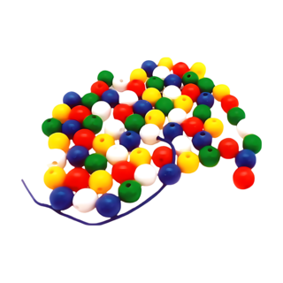 旭陽教育用品社 U.S.L遊思樂小圓珠教具(1.8cm 300PCS裝)串珠穿線遊戲-台灣製安全玩具, 1個