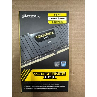 CORSAIR VENGEANCE LPX 32GB(2*16GB) DDR4 3200 高效能桌上型電腦記憶體, 1個