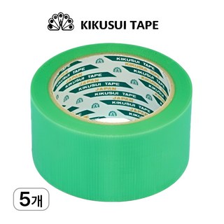 키쿠스이(일본산) 잔사 없는 우벤테이프 보양테이프 양생테이프 50mmX25m 최고급형(그린), 5개