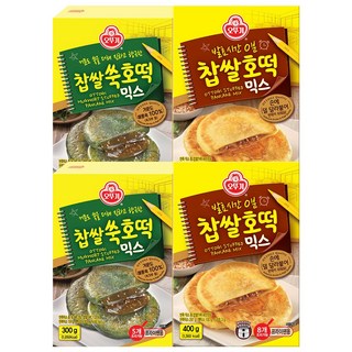 오뚜기 찹쌀호떡믹스 2개+찹쌀쑥호떡믹스 2개, 1세트, 300g