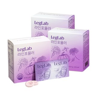 레그랩 라인포뮬러 블루베리맛 늙은호박 작약 추출물 츄어블 붓기 제거 브이 케어 캔디 약 1개월, 3박스, 28정