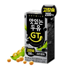 맛있는두유GT 검은콩 깨 칼슘, 190ml, 24개