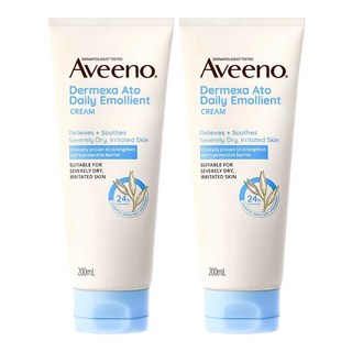(NEW) 아비노 더멕사 아토 데일리 에몰리언트 크림, 2개, 200ml