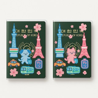네모상점 도쿄멍냥 여권 케이스 커버 세트