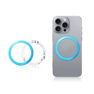 HONG JIN 宏晉 Magsafe引磁片 水果適用 無線充電引磁環 車載手機支架 通用磁吸環鐵片 金屬 超薄 磁鐵片, 1個, 一個, 銀色