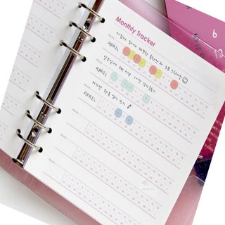 스퀘어 다이어리 리필 속지 6공 A6 WIDE 테마 만다라트 플랜트 가계부 플래너 회의 프로젝트 체크리스트, 02 러닝