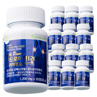 [TV홈쇼핑정품 인포벨]최선규 이혜근 파워 콘드로이친 1200 프리미엄 골드 소연골 철갑상어 관절 건강, 13개, 30정