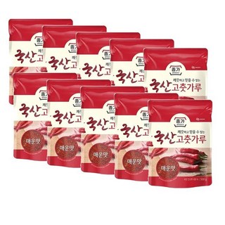종가 국산 고춧가루 (매운맛) 깨끗하고 믿을수 있는, 10개, 500g