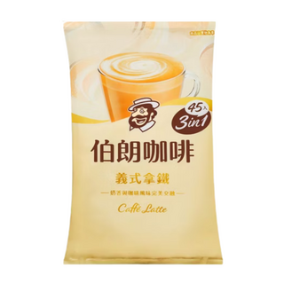 MR.BROWN 金車 伯朗咖啡 義式拿鐵 三合一 (45入) 拿鐵咖啡, 17.5g, 45個裝, 1套