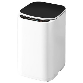 全自動洗衣機 3.5公斤 一鍵智能洗滌 強力風乾 高速快洗 洗脫一體, 3.5KG星曜黑/不鏽鋼内桶/鋼化玻璃, 迷你全自動洗衣機