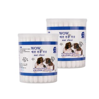 용마산업 와우 귀세척 면봉, 80개입, 2개