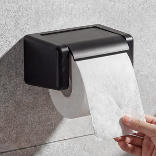 코지티 무타공 소프트 롤링 두루마리 휴지걸이, 블랙, 1개