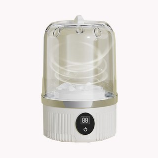 無線迷你內衣洗衣機 便攜式小型洗衣機 仿手洗 襪子內褲清潔神器, 珍珠白, D13