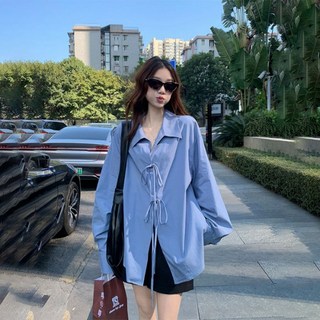 여성 빅사이즈 셔츠 통통한 여성용 오버핏 캐주얼 셔츠 체형 커버 티셔츠