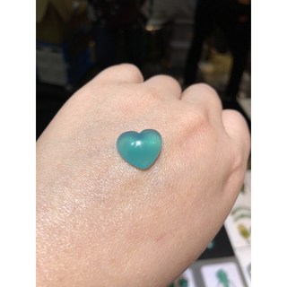 台灣藍寶心形寶石 - 天然藍玉髓愛心雕刻