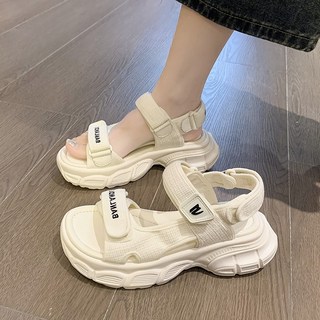 BROWMODA 여성 발편한 플랫 스포츠 샌들