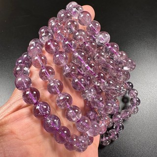 天然水晶紫阿賽紫阿賽特萊石手珠8-10mm現貨實拍，能量水晶穩定心緒，時尚百搭展現個人品味