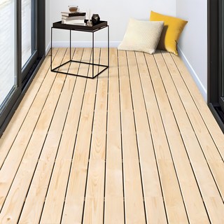 MINMI 木紋地板 73片, 米松原木色, 1組