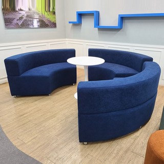 라운드 쇼파 카페 스크린골프장 복도 회사 로비 대기실 휴게실 소파, (K806) 베이지