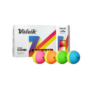 볼빅 비비드 콤비 3피스 골프공 12구 (Vivid Combi), 단품, 상세설명 참조, 1개