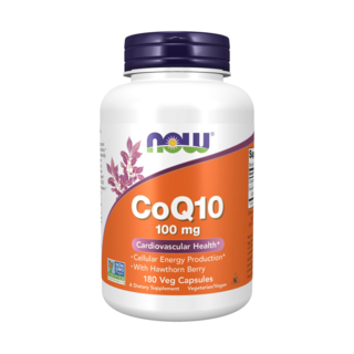 NOW Foods CoQ10 100mg素食膠囊, 180顆, 1罐