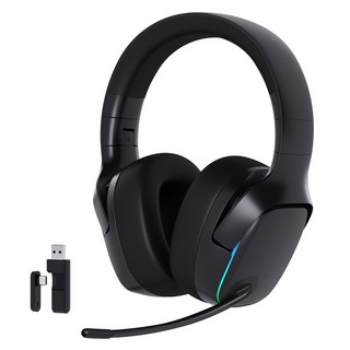 벤트론스 무선 게이밍 헤드셋 RGB 3모드 연결방식 가상 7.1 채널, 블랙, CT780