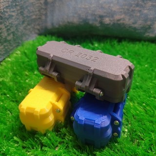 CR2032鈕扣電池防塵收納盒便攜密封戶外維修客製化封閉數碼多功能, A-藍色, 1個