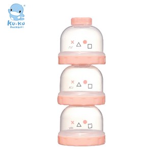【新品】KUKU酷咕鴨 KUKU PLUS 純真之瞳疊疊樂奶粉罐-(一組), 莓果粉, 1個