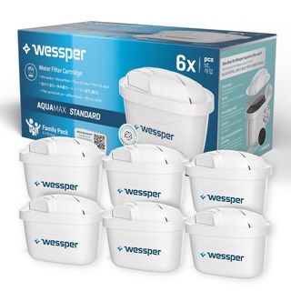 웨스퍼 필터(브리타 정수기 맥스트라 필터 호환) 6개, 단품