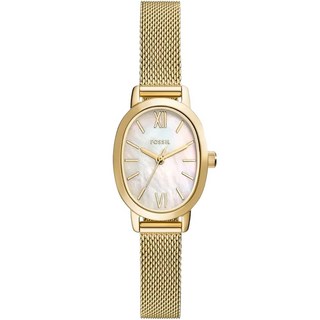 FOSSIL Penny 珍珠貝橢圓形米蘭帶女錶-23x29mm BQ5017