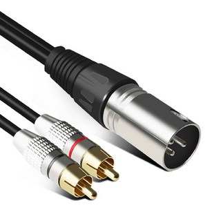 SY-660 2RCA 轉 XLR 音源轉接線 蓮花頭 AV端子 卡儂線, 1個, XLR公,3m