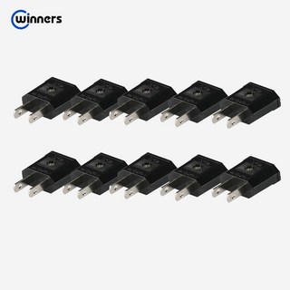 참조명 220V 변환 110V 돼지코 플러그 여행용 변환 어댑터, 10개, 블랙, 3.1cm