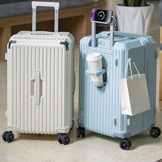 [3년AS] 대형 캐리어 하드 저소음 360도 회전 USB 충전포트 컵홀더 대용량 트렁크 오륜 캐리어 플러스 캐리어