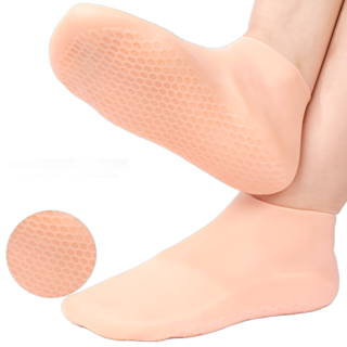 두꺼운 실리콘 보습양말 뒤꿈치 발각질, 2개입, 2세트