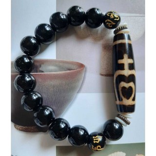 結緣品 西藏老天珠 《寶瓶天珠》保平安 手圍18cm 手鍊