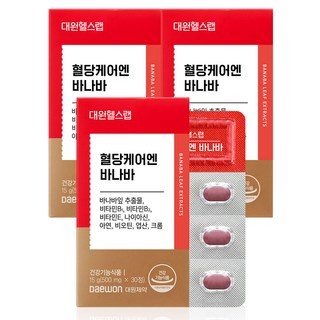 대원헬스 혈당케어엔바나바, 30정, 3개