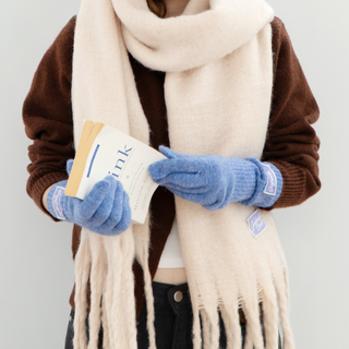 코지 웨어 부드러운 울 글로브 터치 핑거 홀 겨울 장갑 패션 잡화