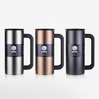 발포세정제증정 베이스머그컵 (350m) 손잡이텀블러 이중보온보냉 실버 골드 블랙, 1개