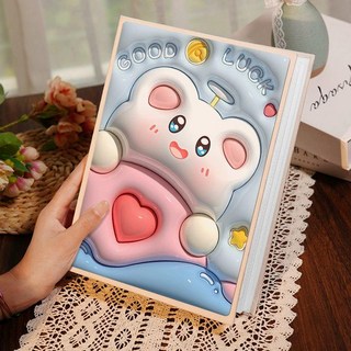 포토카드 바인더 앨범 포켓앨범 사진 포카 포토바인더 폴라로이드앨범, 전부 가로형 5인치 200장, 귀여운 작은 곰