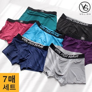 볼리쉬 남성속옷 고급 스판 사각 드로즈 팬티 7종세트 남자팬티 최신상