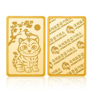 국제표준금거래소 전통 자개 호작도 골드바 1g 3.75g
