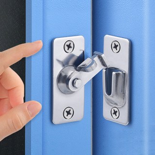 約翰家庭百貨 304不鏽鋼90度直角門扣 左右互通門栓 掛扣門閂 不鏽鋼門鎖 防盜搭扣 插銷, 1個