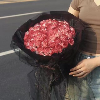 臺灣出貨 玫瑰花 七夕情人節 超大99朵 碎冰藍玫瑰花束 永生花 送女友 浪漫創意 求婚生日xp, 1個, 超大款式：33朵拉菲紅皇冠+花燈