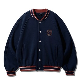 WV PROJECT 外套 刷毛外套 重磅棉質棒球外套 電繡小花 夾克外套 寬鬆 男女同款 韓國代購