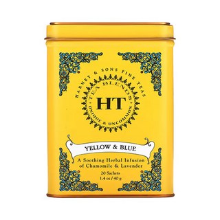 하니앤손즈 HT 티 블렌드 노랑 & 파랑 카밀러와 라벤더 카페인 무함유 20티백 40g(1.4oz), 40g, 20개입, 1개