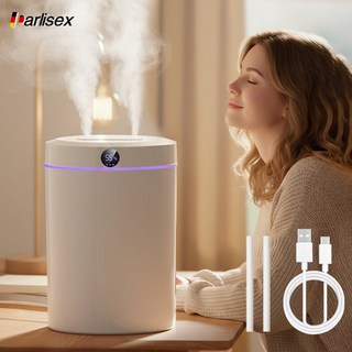 Darlisex 가정용 가습기 5L 무드등 대용량가습기 은이온 항균, 화이트, E26