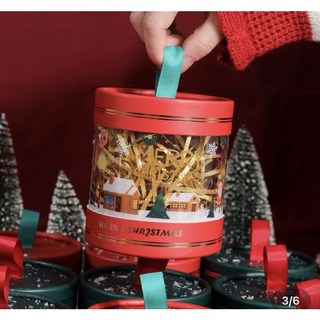 聖誕節可愛包裝盒 (附燈), 1個